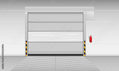 High speed PVC rolling door, Shutter door, Vector, Illustration