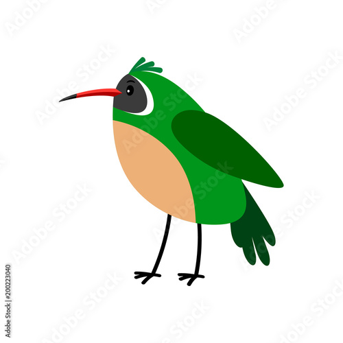 Xantus green cartoon bird icon