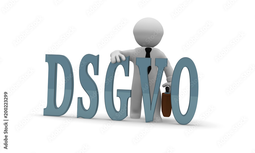 Datenschutz-Grundverordnung DSGVO , 3d Konzept Datenschutz-Grundverordnung DSGVO , 3d Konzept