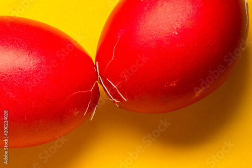 Crash Easter eggs on a yellow background