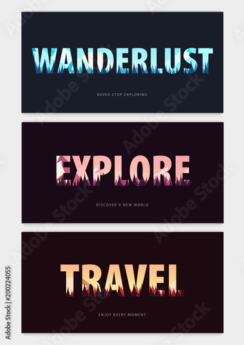 Theme of wild nature, survival in the wild, hunting, camping, trip. Mountain landscape. Wildlife. Vector Illustration
