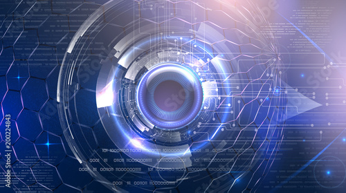 Futuristic cyber eye