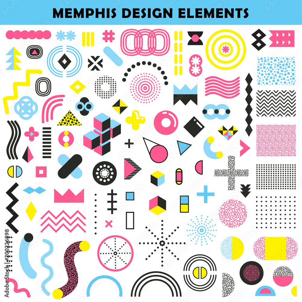 Memphis Design Elements Set Memphis Design Elements Set