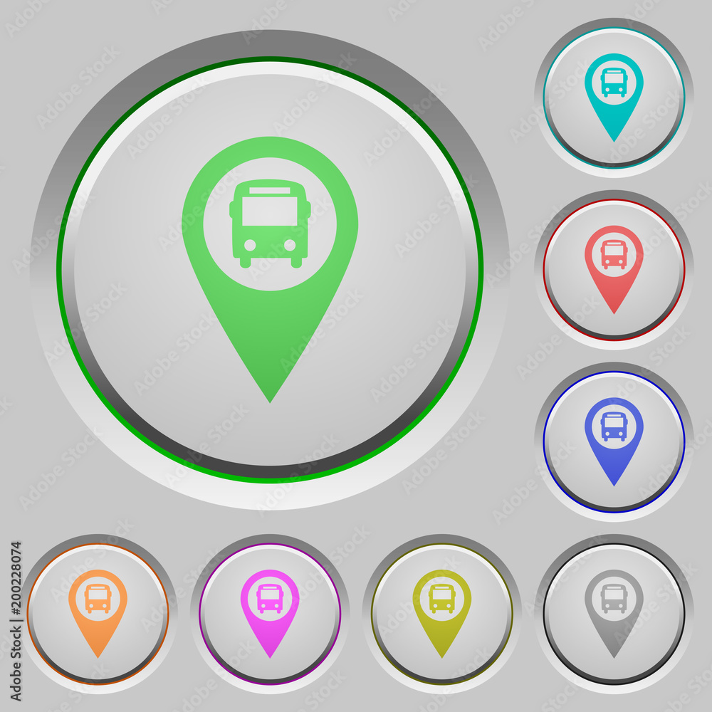 Public transport GPS map location push buttons Public transport GPS map location push buttons