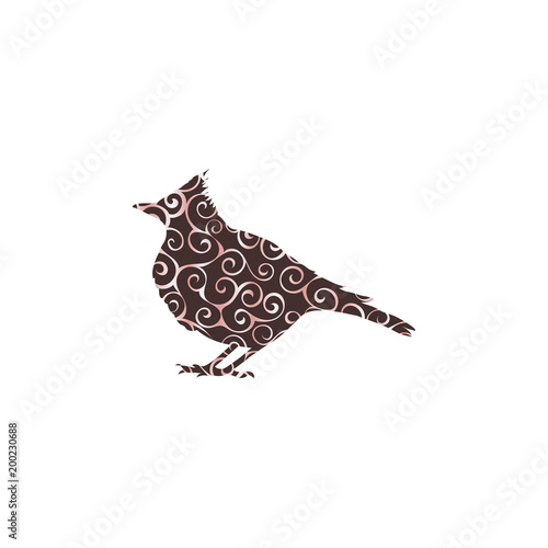 Skylark lark bird spiral pattern color silhouette animal