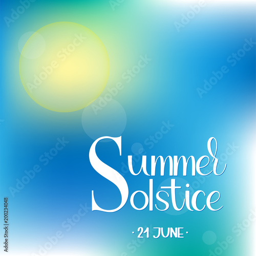 Summer solstice lettering. Elements for invitations, posters, greeting cards