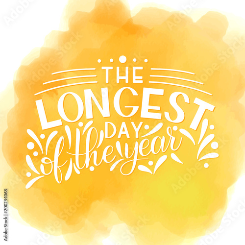 Summer solstice lettering. Elements for invitations, posters, greeting cards