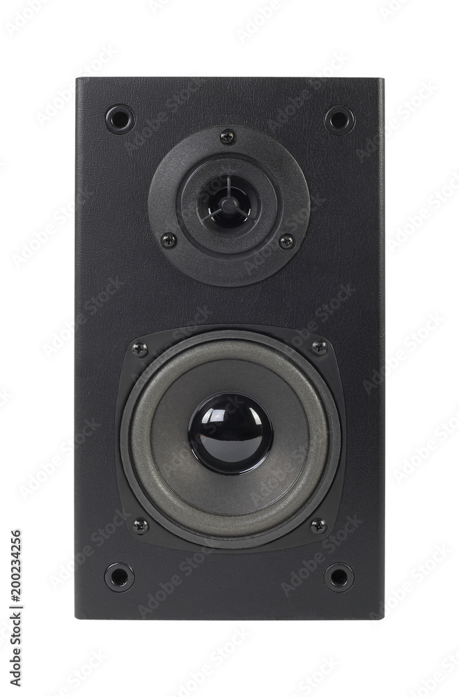 Music and sound - Front view loudspeaker enclosure. Isolated