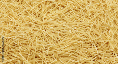 Group of vermicelli pasta texture top view
