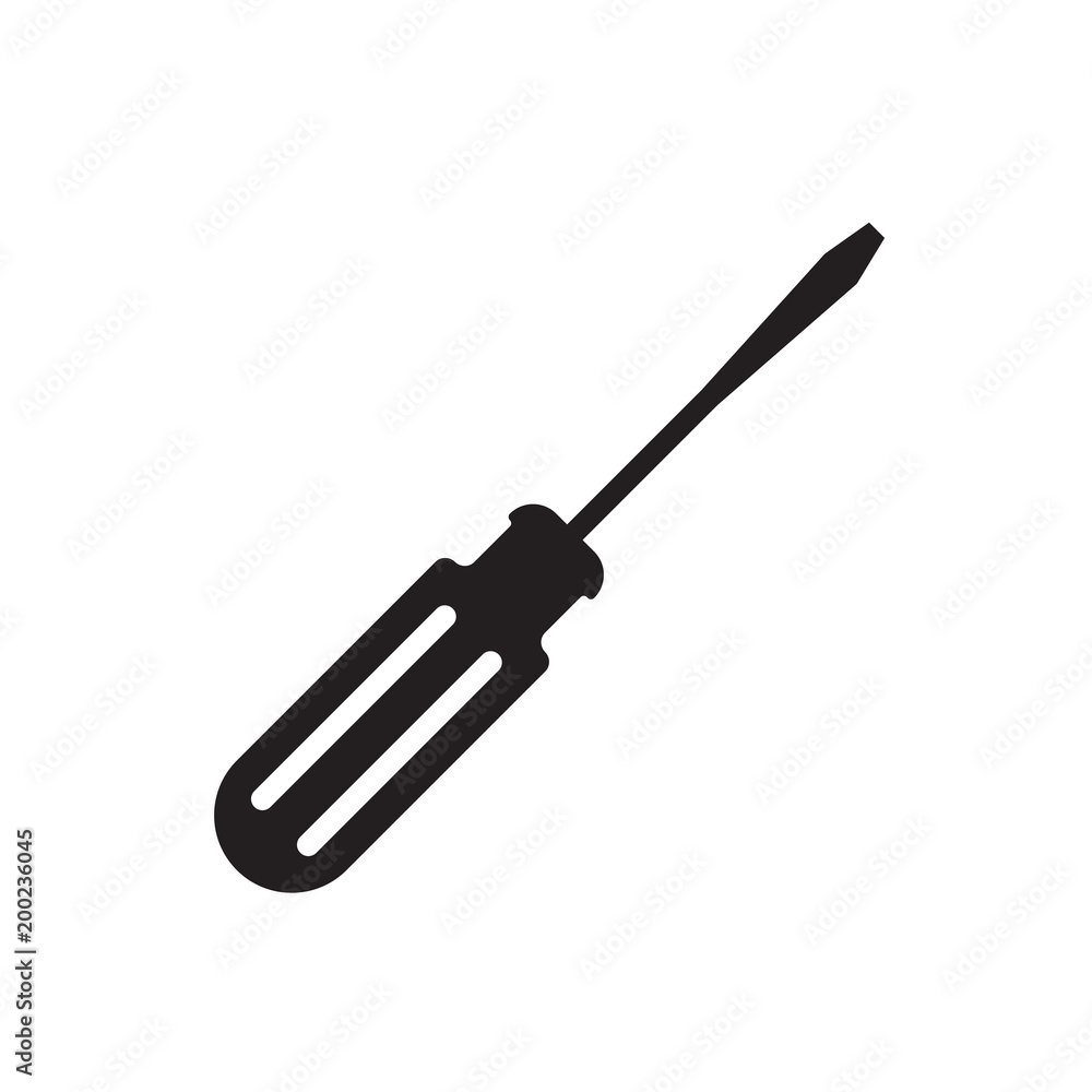 screwdriver icon isolated on white background screwdriver icon isolated on white background