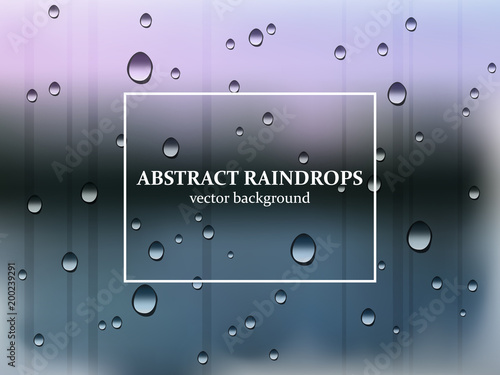 water drops on glass with b...