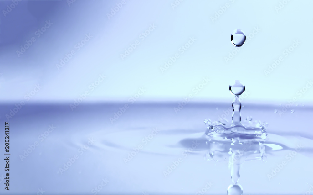 close-up water drop with blue background wallpaper close-up water drop with blue background wallpaper