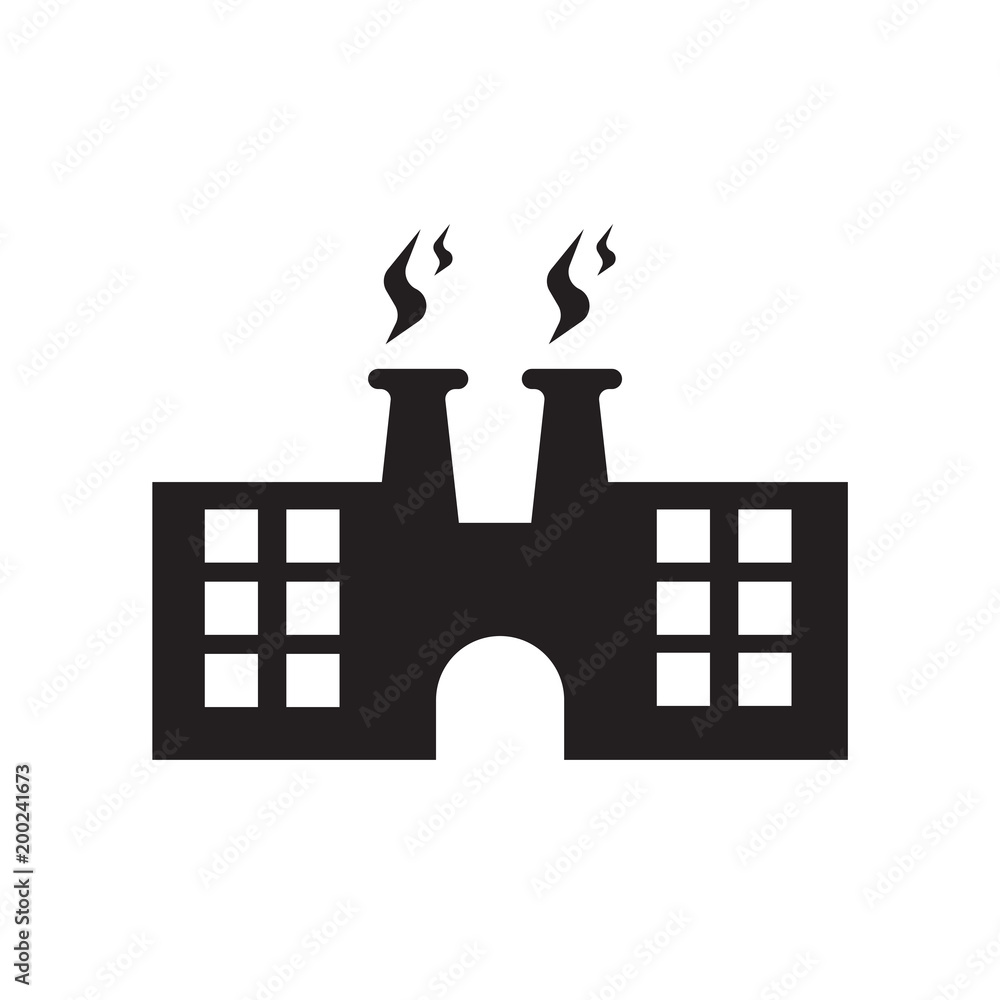 factory icon isolated on white background factory icon isolated on white background