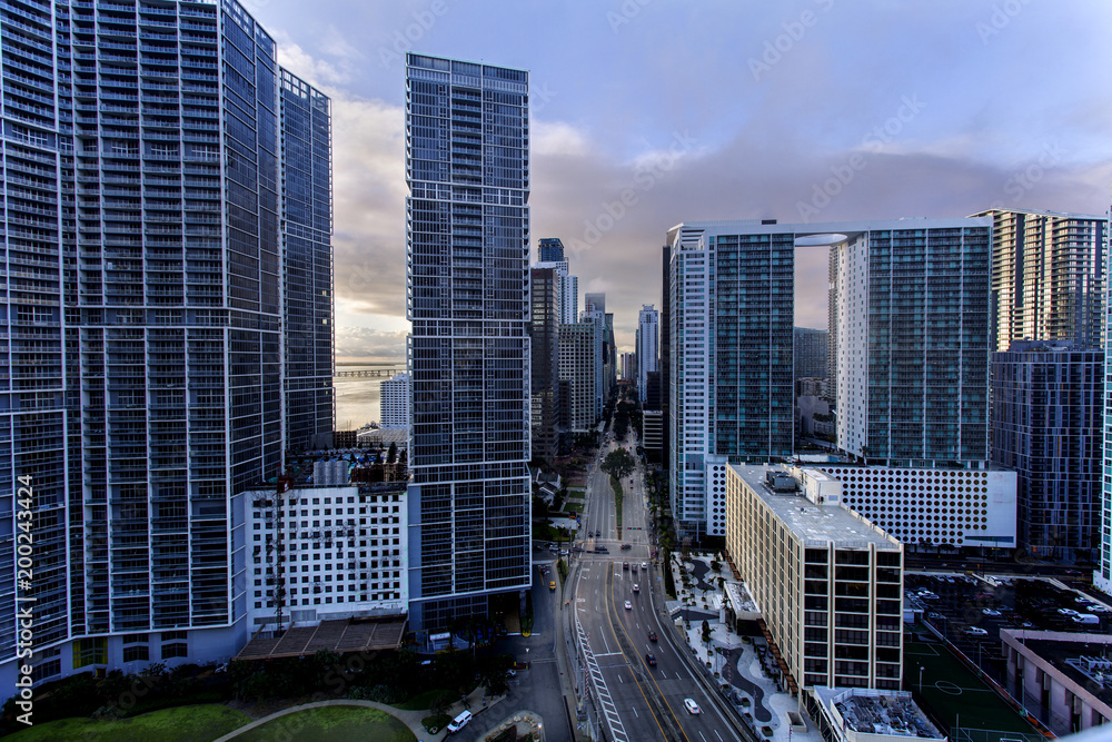 Obraz premium Cityscape of Miami DownTown, Florida, USA.