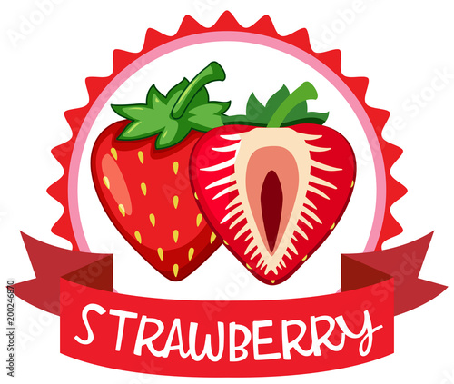 Logo design for red strawberries