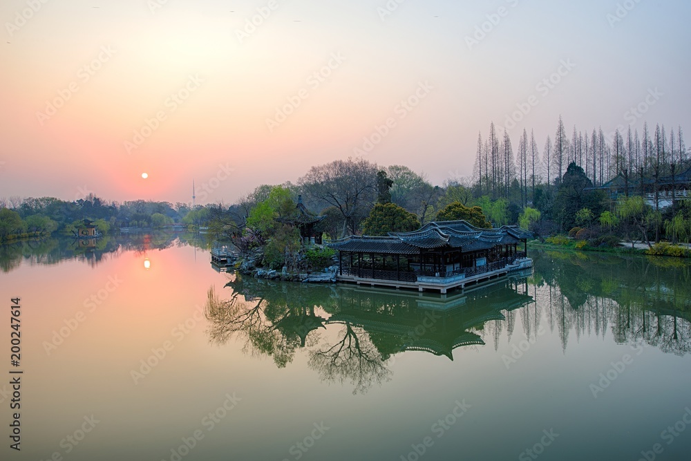 Fototapeta premium spring of slender west lake in Yangzhou China