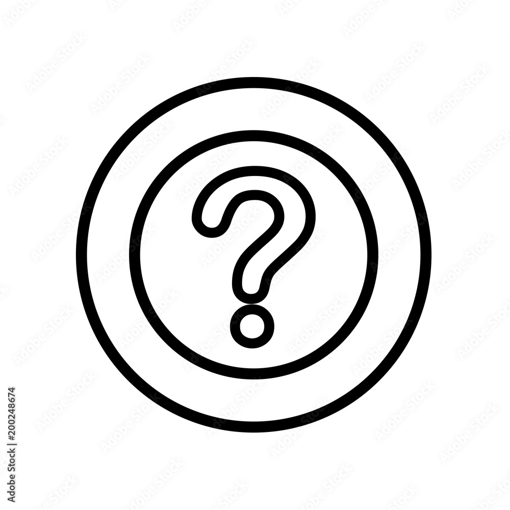 Question mark icon isolated on white background Question mark icon isolated on white background