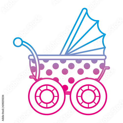 degraded line baby stroller relax transportation object