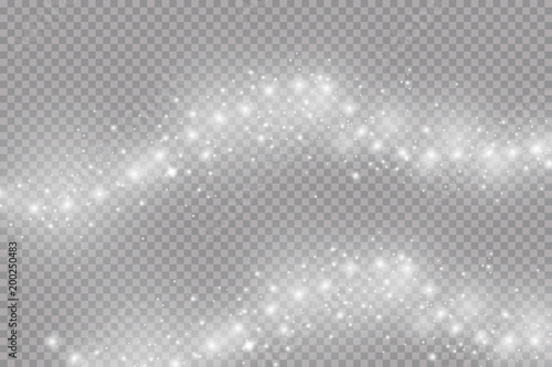 Set of golden glowing lights effects isolated on transparent background. Sun flash with rays and spotlight. Glow light effect. Star burst with sparkles. 