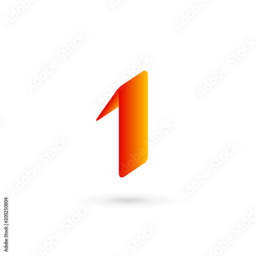 Number 1 logo icon design template elements