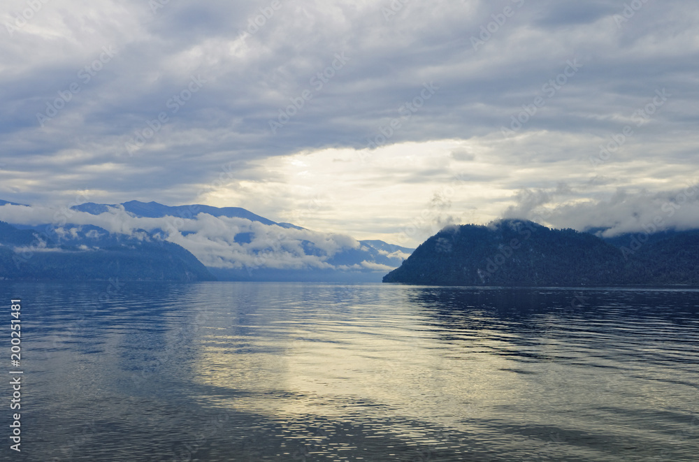 Siberia. Teletskoe lake, view of Cape Kuwan