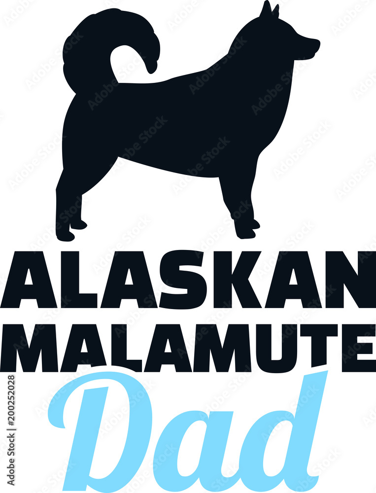 Alaskan malamute dad silhouette