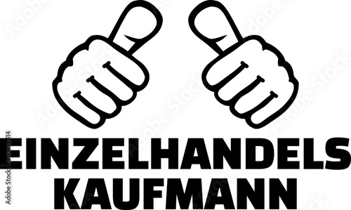 Retail salesman thumbs german