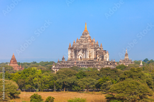 Myanmar. Gawdawpalin Temple is two storeys tall, and contains three lower terraces and four upper terraces and is the second tallest temple in Bagan.