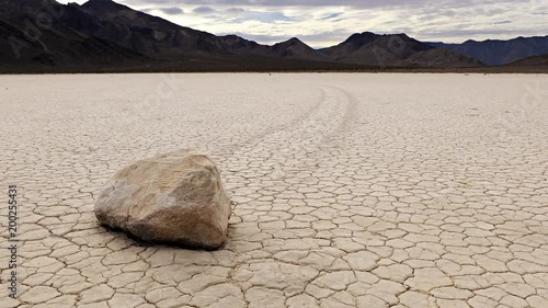 The famous moving rocks in Death Valley