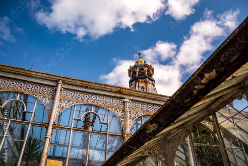 old derelict victorian greenhouse in ruins