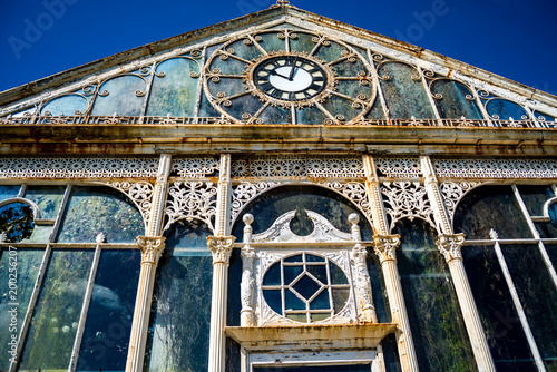 old derelict victorian greenhouse in ruins