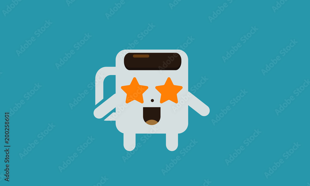 Fototapeta premium coffee cup cartoon