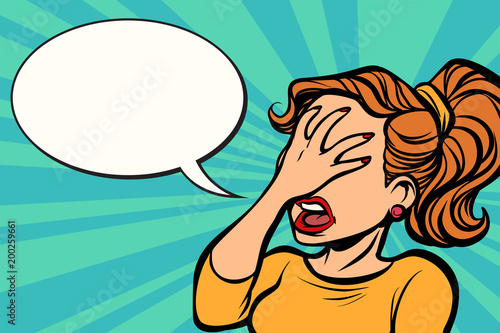 woman facepalm gesture