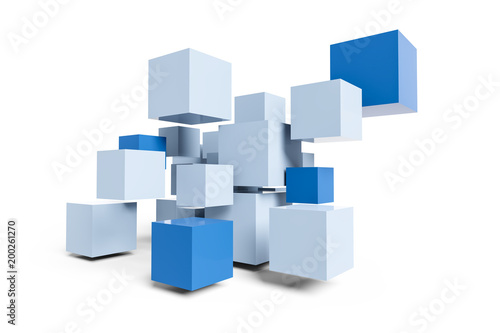 blue cubes construction