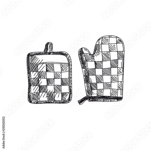 Beautiful vector hand drawn barbecue Illustration.