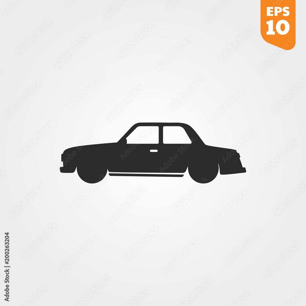 Car silhouette logo template, side view Car silhouette logo template, side view