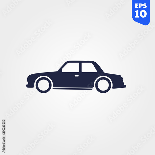 Car silhouette logo template  side view
