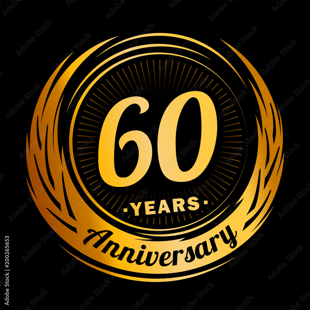 60 years anniversary. Anniversary logo design. 60 years logo.