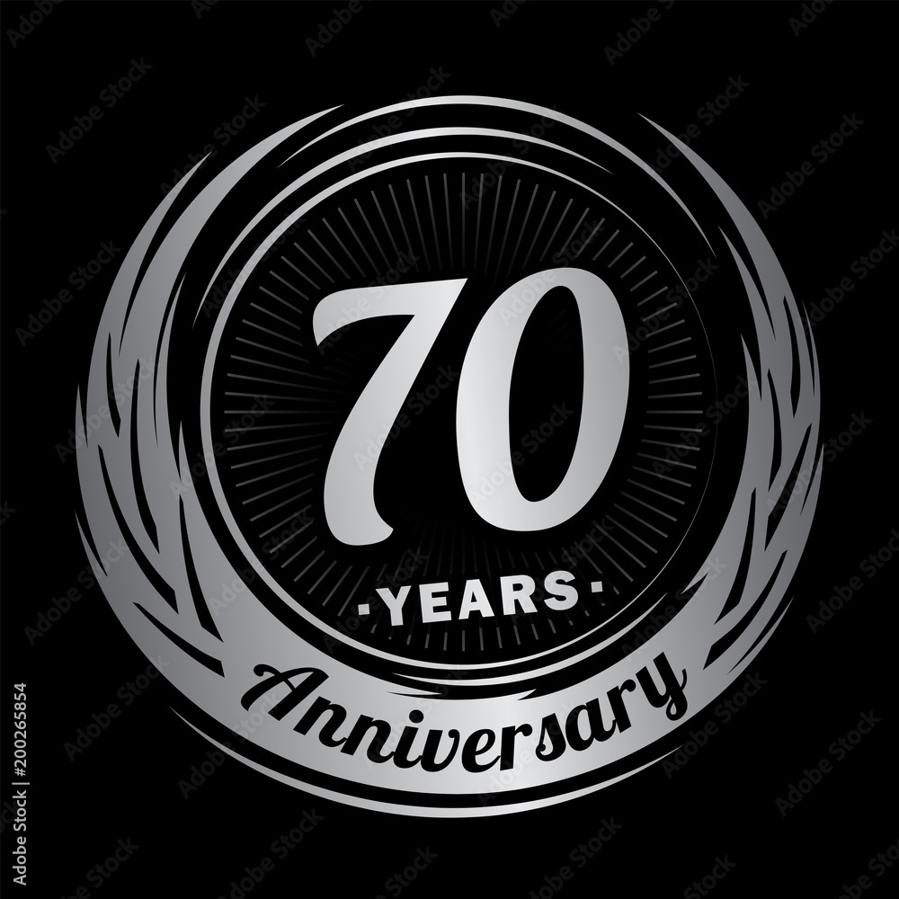 70 years anniversary. Anniversary logo design. 70 years logo. 70 years anniversary. Anniversary logo design. 70 years logo.