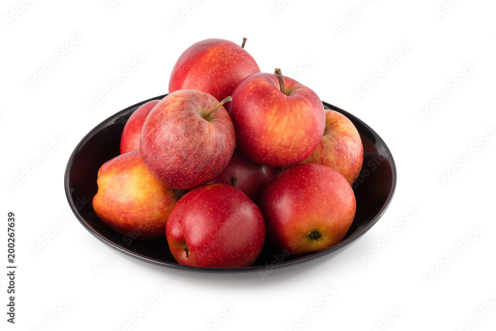 Red apples isolated on a white background Red apples isolated on a white background