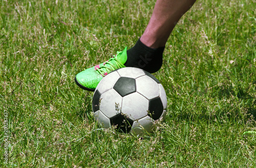 A kick on the soccer ball © Rolaks