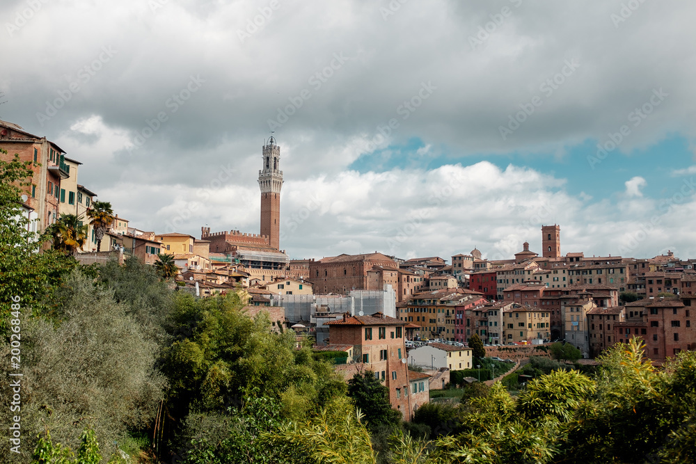 Journey to Italy. sky with clouds over Siena Journey to Italy. sky with clouds over Siena