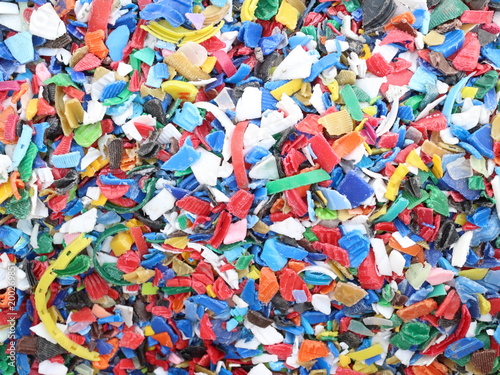 shredded plastic bottles