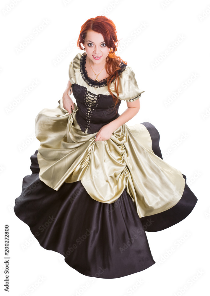 Fototapeta premium dancing woman in ball dress