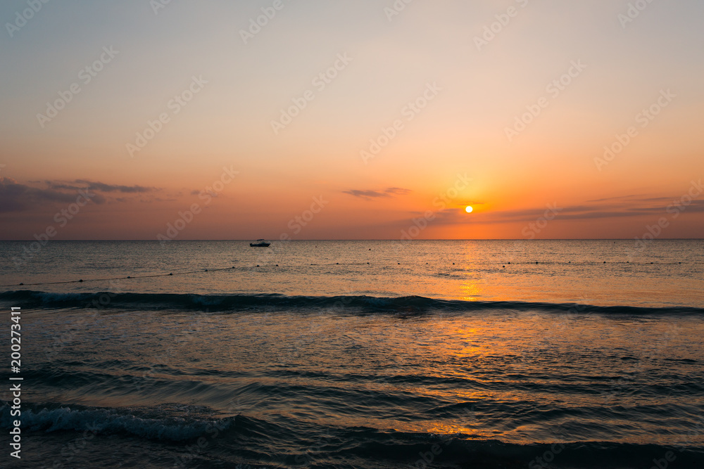 Sonnenuntergang in der Karibik auf der Jamaika