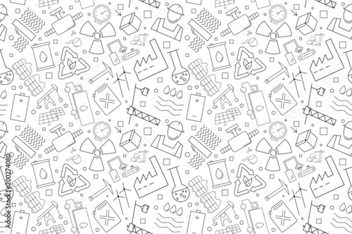 Vector industry pattern. industry seamless background