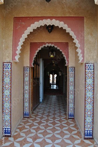 Puerta, entrada, construcción, casa, marroquí, Marruecos
