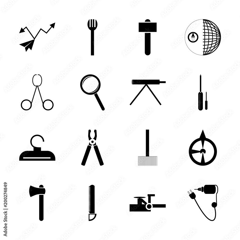 Fototapeta premium Instruments And Tools with direction, arrow and blade