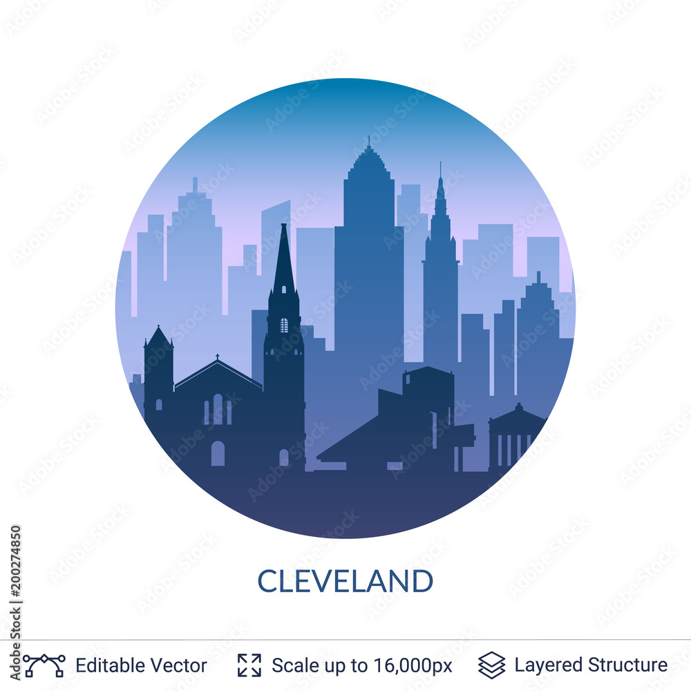 Cleveland famous city scape.