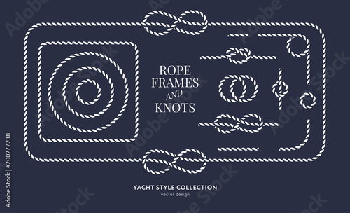 Nautical rope knots and frames
